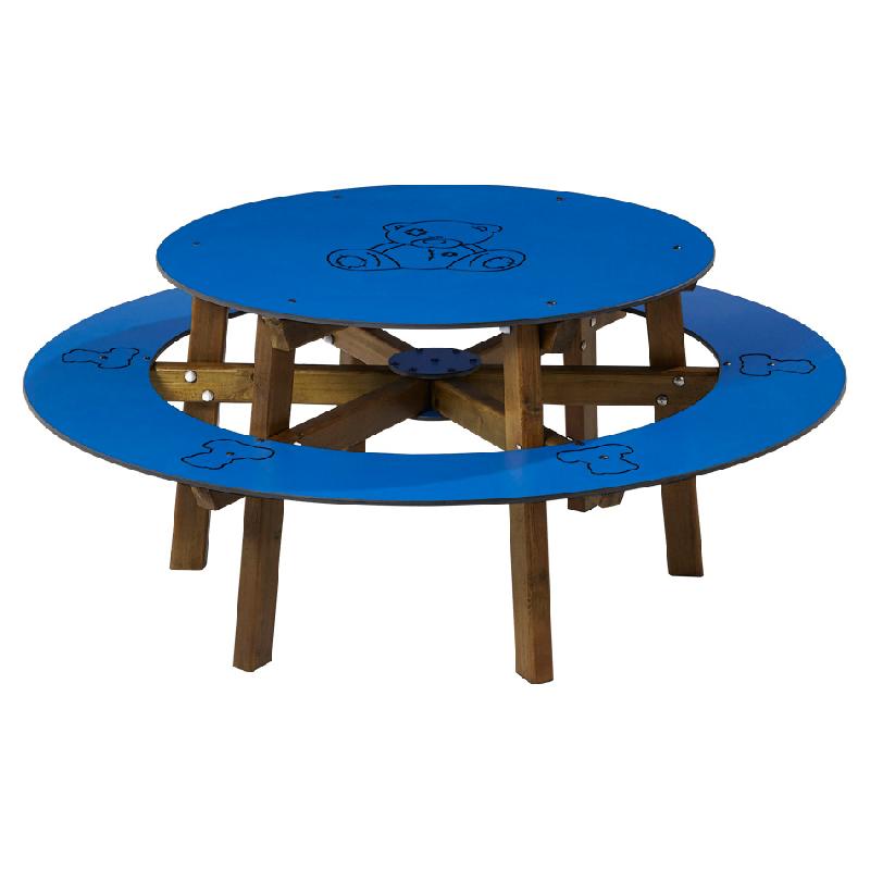 TABLE-BANC RONDE ENFANT