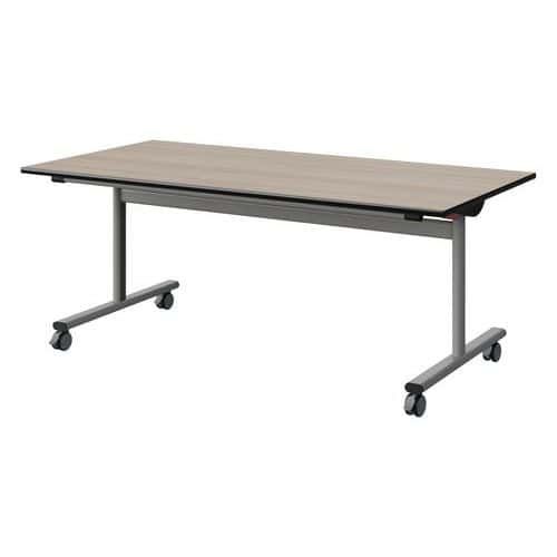 TABLE MALIBU RAB 160X80 T4 DL ST ANTIB ACACIA/NOIR GRIS 9006