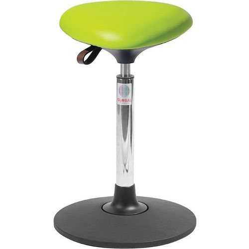 TABOURET SWAY TRIA - IMITATION CUIR - HAUT - VERT - GLOBAL PROFESSIONAL SEATING