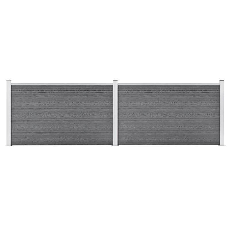 Vidaxl clôture de jardin wpc 353x106 cm gris 3053247_0