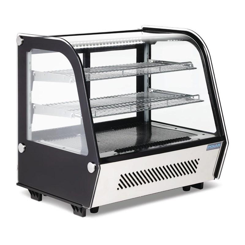 Vitrine de comptoir réfrigérée économe en énergie Série G noire 120L - Polar - GP292_0