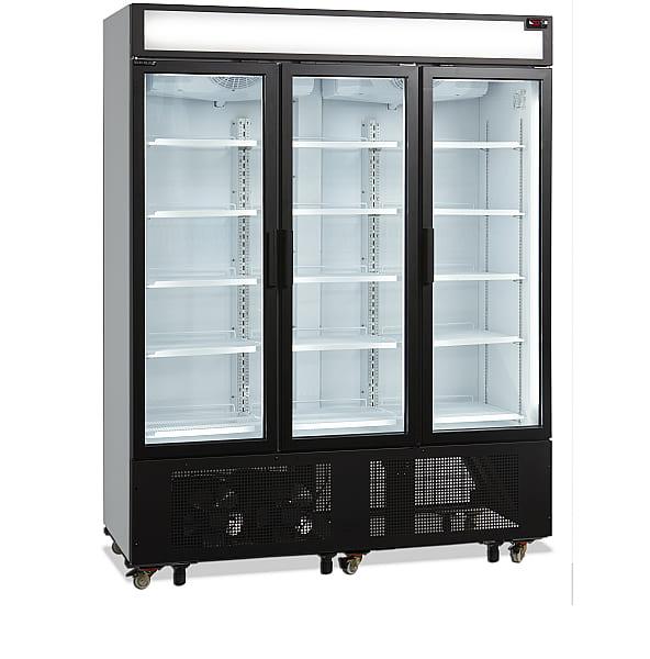Vitrine réfrigérée 3 portes - 1315 litres - porte aluminium noir - FSC1600H - Plage de température 2 à 10°C_0