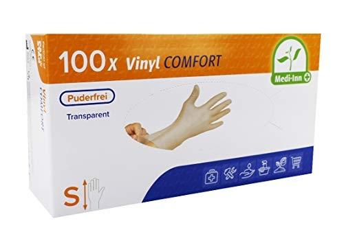 100 gants nitrile vinyle sans poudre Medi-Inn PZN : 0 4928437 - taille S (small)_0