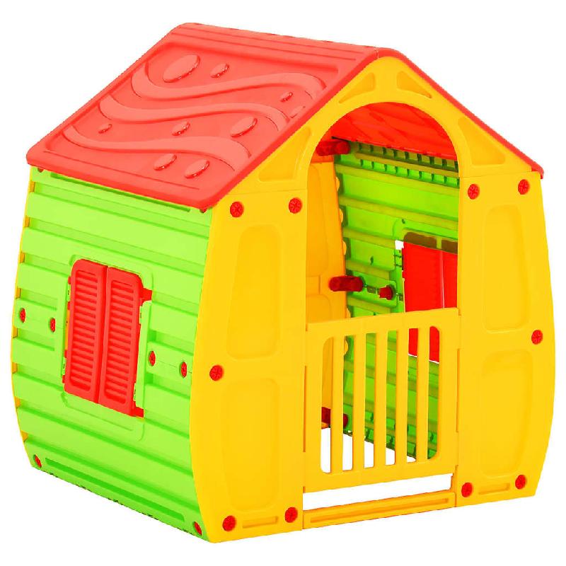 Aire de jeu pour enfants - 102 x 90 x 109 cm - Rouge, Vert, Jaune - Modèle 02_0005115_0