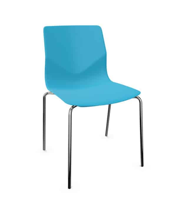 Chaise empilable avec dossier flexible, forme organique et patins en téflon - Four®Sure 44_0