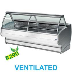 Comptoir vitrine réfrigéré à vitre bombée ventilé - Tonga PLUS TO20/A1-VV/R2 - 2000mm - T° 0° à +2°_0