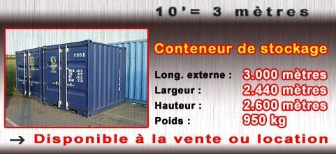 Container de stockage 10' = 3 mètres_0