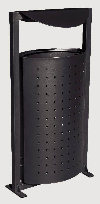 Corbeille Arco basculante - acier galvanisé avec finition époxy - 85 litres_0