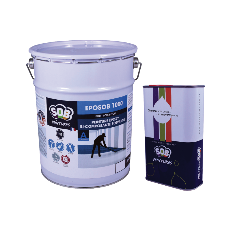 Peinture époxy bi-composant solvantée - Protection et décoration des sols - Réf. AG01761_0