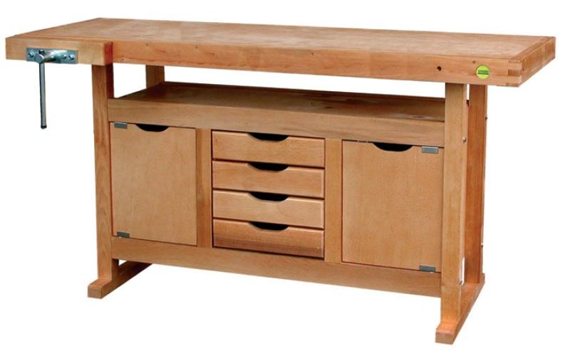 Helloshop26 - Etabli 160 cm avec 4 panneaux muraux table de