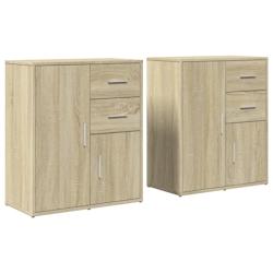 Helloshop26 - Buffet bahut commode armoire meuble de rangement organisateur cuisine salle de séjour salons lot de 2 sonoma 60 x 31 x 02_0036816 - 300_0