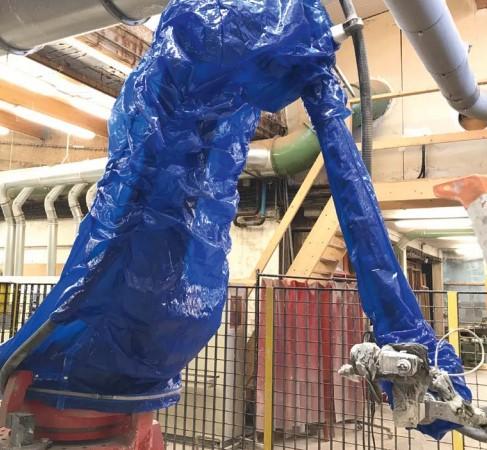 Housse pour robots de polissage à sec - Tissu polyamide TELUPRO - Matières polyéthylène TTY et FPB_0