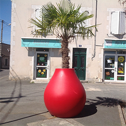 Pot de fleur - insensible au gel, à la chaleur et aux UV - URBAN GINA - polyéthylène rotomoulé, recyclable, 21 coloris, Ø1168 x H1280 mm_0