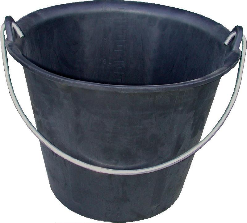 Seau plastogom gradué - 12L en caoutchouc synthétique avec dimensions_0