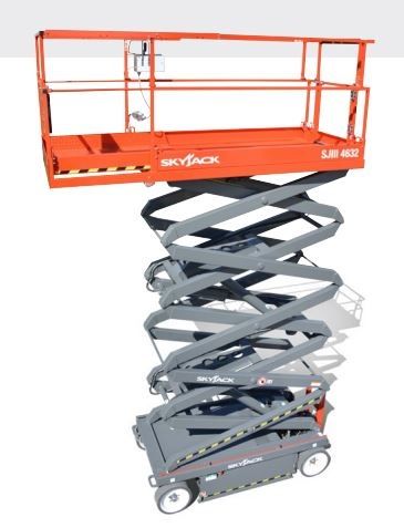Nacelle ciseaux électriques Skyjack SJIII 4632 - Hauteur de travail 11,75 m - Système SKYCODED™ et fonctionnalités avancées_0