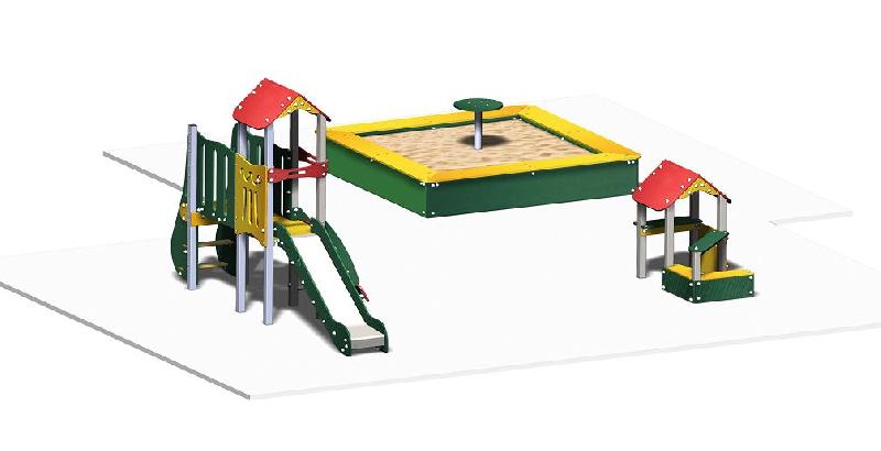 Structure de jeux combinée - NEO10901I - MANEO01 - BS01APE - Kitneo5 avec toboggan, tour, escalier et kiosque_0