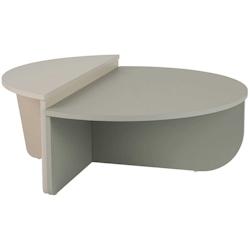 Table basse en aggloméré Podium vert et beige Hanah Home - 8684283439744_0