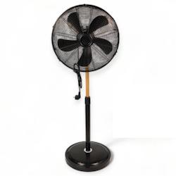 Ventilateur sur Pied 60W sur Mat en Bois réglable - Ventilateur Portable 3 Vitesses NIKLAS - noir 8015234960008_0