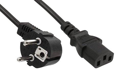 Câble de raccordement réseau 90° - Fiche femelle Schuko - 230 V - 2,0 m - IEC C13 - VDE_0