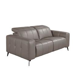 AC ANGEL CERDA Angel Cerdá Canapé de relaxation 2 places en cuir gris 6209C 176 x 110 x 98 - gris fourrure 8435631033158_0