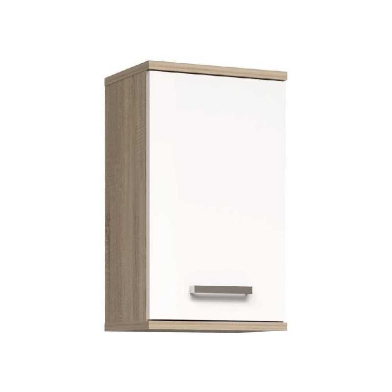 Armoire à suspendre Veris panneaux mélaminés Blanc / Chêne Sonoma 68,8 x 40,2 x 29 cm FORTE - multicolore Bois manufacturé VERH10Q34_0
