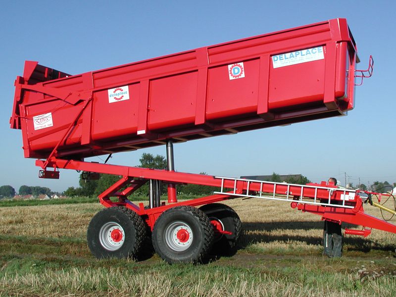 Remorque agricole semi-élévatrice B180BV - Delaplace - Charge 18 tonnes - Sécurité flèche & béquille hydraulique_0