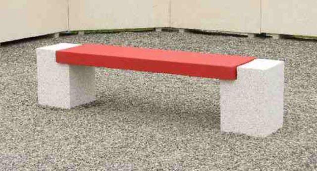 Banquette Tamaris en béton armé - Piétement et finition au choix_0