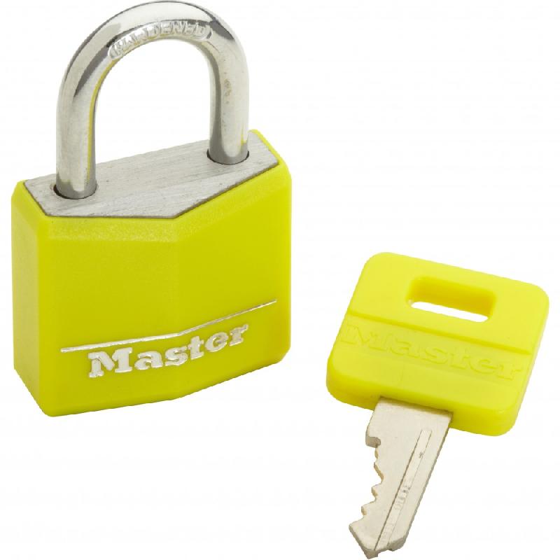 Cadenas à clé MASTER LOCK - Aluminium massif 30 mm - Résistant à la corrosion - Usage intérieur_0