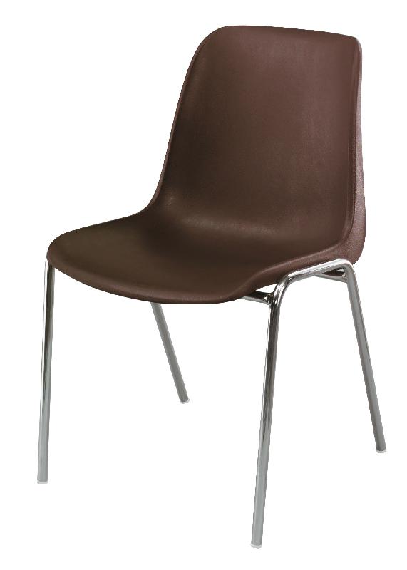 Chaise coque coloris brun_0