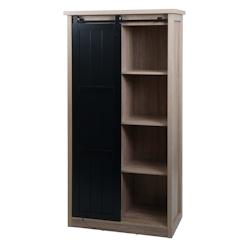 Décoshop26 - Meuble de salon à portes coulissantes commode buffet 8 compartiments de rangement MDF et métal industriel 163 x 76 x 04_0005761 - 3000_0