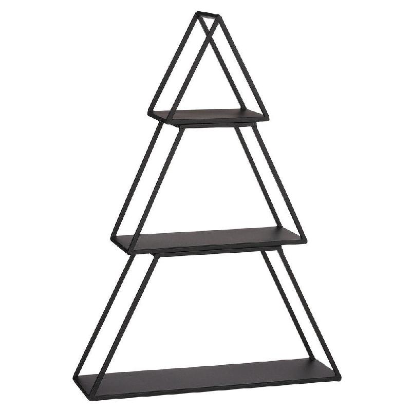 Etagère sapin métal noir en 3 morceaux 50x14x27 + 35x14x24 + 20x14x20cm_0