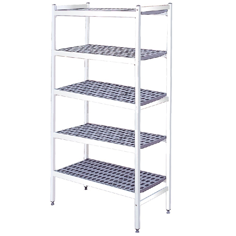 EURAST - Étagères en duralumin 5 niveaux - 1291x470x1700 mm - 12914500 - inox 12914500_0