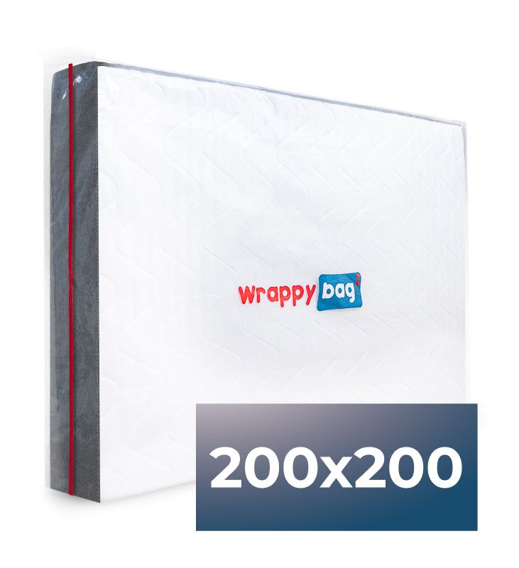 Housse wrappybag® en plastique pour matelas kingsize - wrappybag - taille 200 x 200cm_0