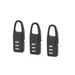 Lot de 2 Cadenas à combinaison Swish, 3 chiffres, intérieur, anse acier, 21mm, noir - SP - noir 3150261311807_0