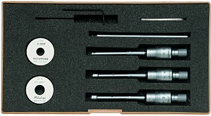 Mitutoyo® - Coffret micromètres 3 touches d'intérieur - 12 à 20 mm - Lecture précise 0,001 mm à 0,005 mm_0