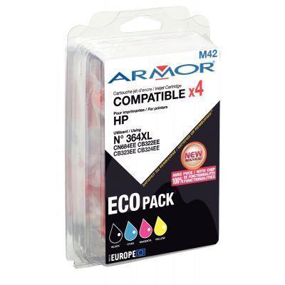 Pack de 4 cartouches d'encre compatibles HP J3M83AE - Noir, Cyan, Magenta, Jaune - Haute capacité - Garantie 2 ans_0