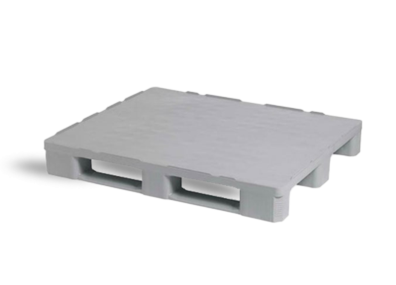 Palette plastique hygiénique 1200x1000 - lourde, pleine, PEHD vierge pour charges statiques 7500kg et dynamiques 1500kg_0