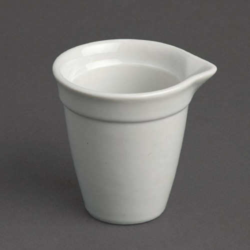 POTS À LAIT BISTRO EN PORCELAINE BLANCHE OLYMPIA 42 ML - LOT DE 12