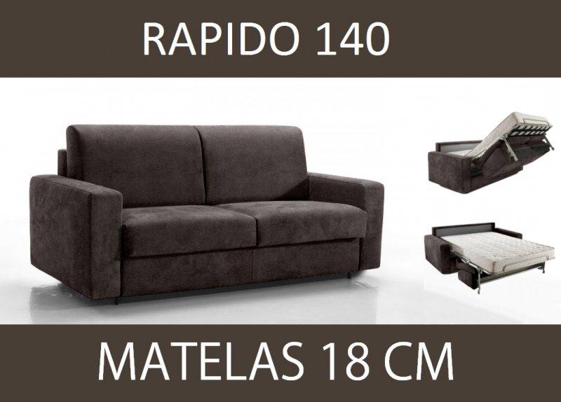 CANAPÉ LIT 3 PLACES MASTER CONVERTIBLE EXPRESS 140 CM MICROFIBRE TAUPE, MATELAS 18 CM INCLUS._0