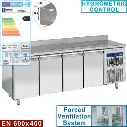 Table frigorifique murale ventilée 4 portes - 600x400 mm - 760 litres - TP4N/LA_0
