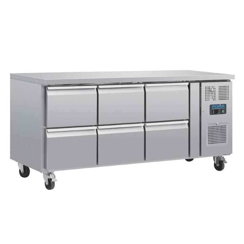 Table réfrigérée gn 1/1 ventilée 6 tiroirs POLAR série u - DA548_0