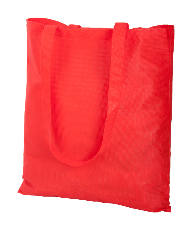 Tote bag non-tissé - coutures cousues - anses longues - 70 g/m² - couleur rouge - 29.67 g_0