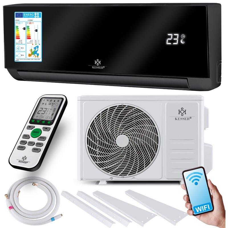 CLIMATISEUR SET SPLIT - CLIMATISEUR AVEC FONCTION WIFI/APP - REFROIDISSEMENT A++/ CHAUFFAGE A+ RÉFRIGÉRANT R32 - ÉCRAN LCD TÉLÉCOMMANDE & FONCTION