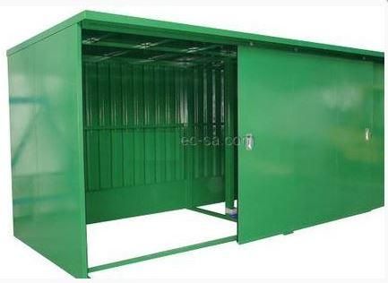 Abri de stockage sans seuil - acier galvanisé et fabrication française - auvent de protection 200mm_0