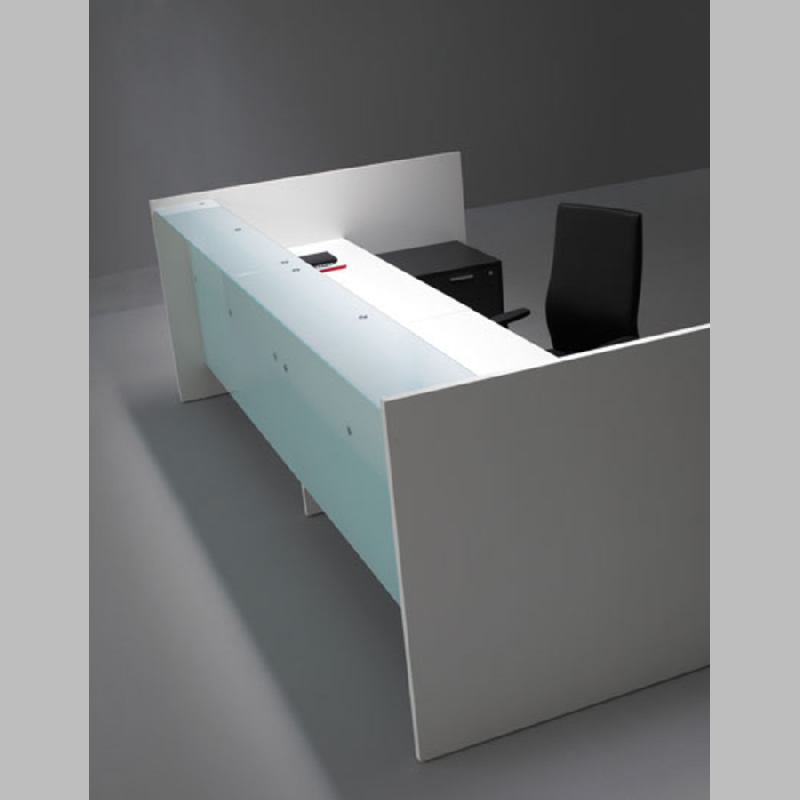 Banque d'accueil double façade en verre V30_0