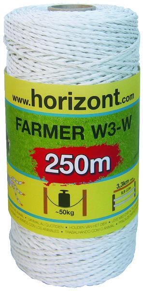 BOBINE 250M FIL FARMER W3-W BLC 3 CONDUC.INOX