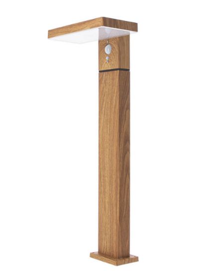 Borne solaire - Yantec SAS - 50 cm - IP44 - 600 lumens - Détecteur de mouvements - Finition bois - SO1911W_0