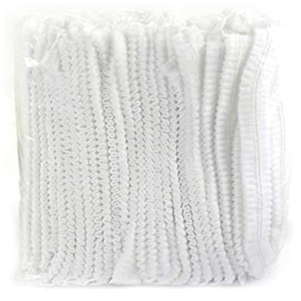 Charlottes jetables à clip x100 - Polypropylène non tissé blanc - Hygiène professionnelle_0