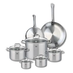Ensemble de 2 Poêles de cuisson 24 et 32 cm et 5 faitouts 12, 14, 16, 20 et 26 cm Elo Profi Citrin - gris 3176239950762_0