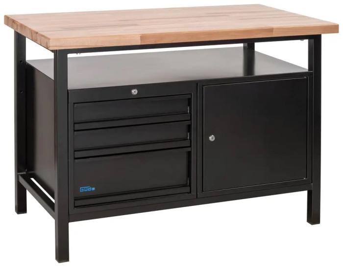 Etabli p 1200 slt - black line - 120 x 65 cm - 1 porte 3 tiroirs_0